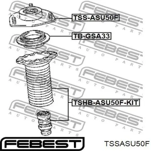 TSS-ASU50F Febest suporte de amortecedor dianteiro