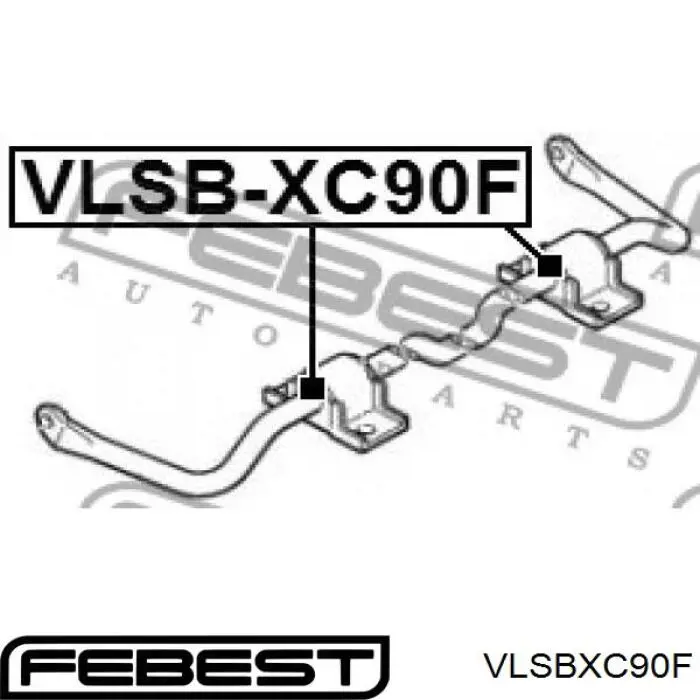 Casquillo de barra estabilizadora delantera VLSBXC90F Febest