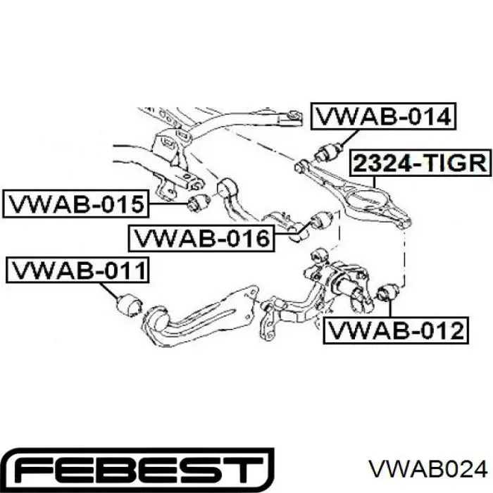 Сайлентблок амортизатора заднего Volkswagen Passat B6 седан (3C2) (2005 - 2011) цена, от 11.33 USD