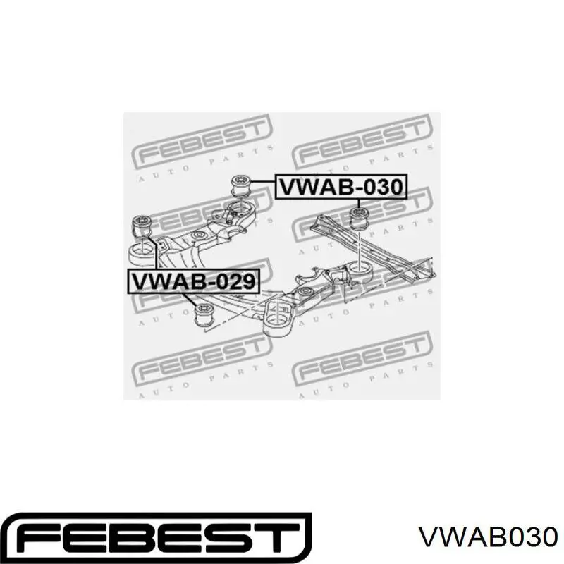 4FD399419 VAG Сайлентблоки передней балки