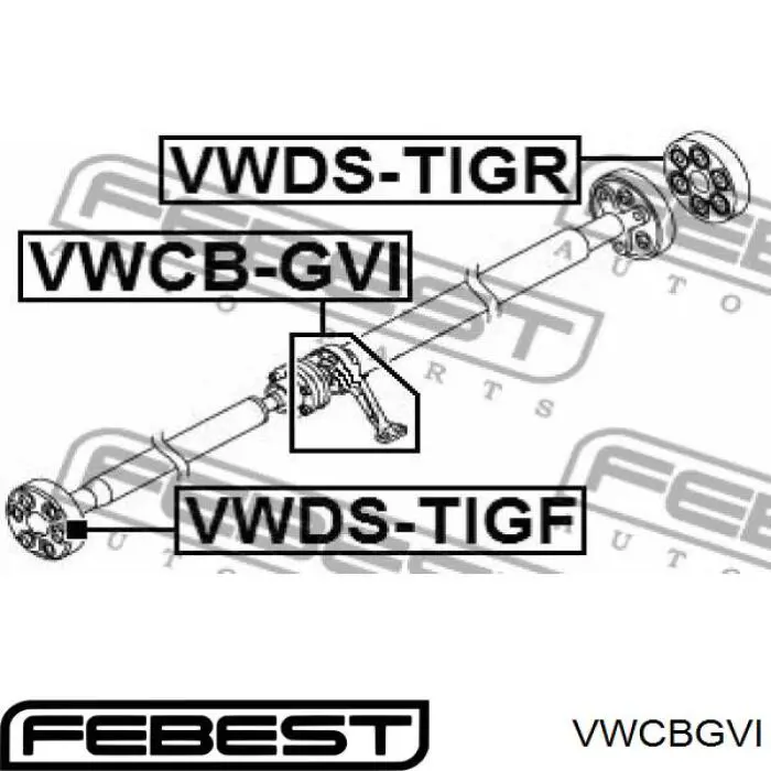 Suspensión, árbol de transmisión VWCBGVI Febest