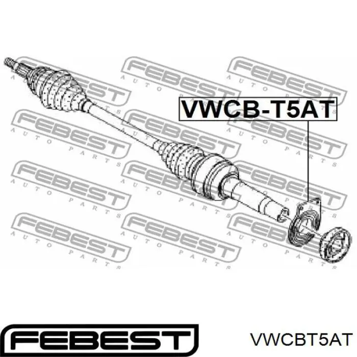Rodamiento exterior del eje delantero VWCBT5AT Febest