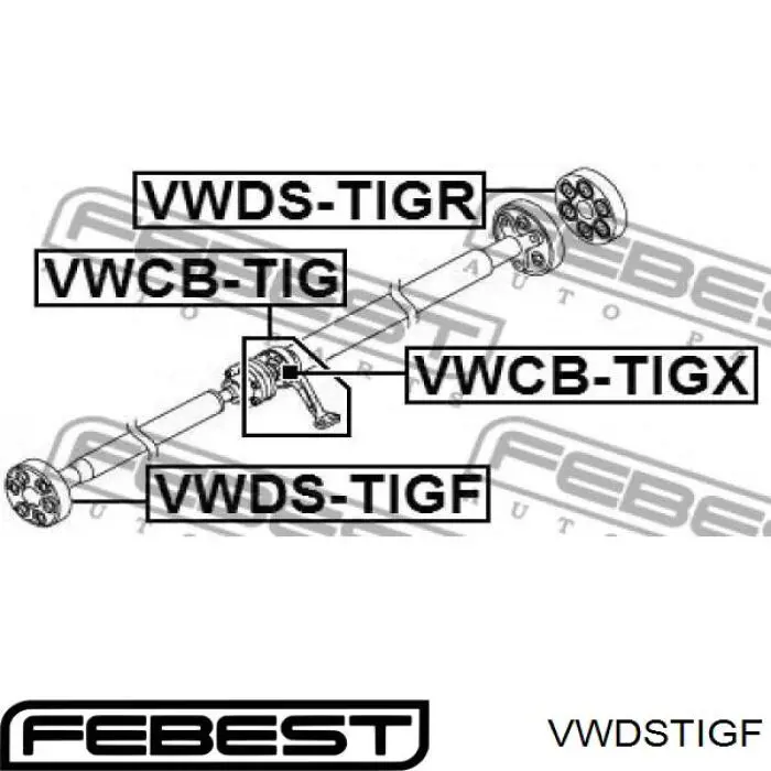 Муфта кардана эластичная передняя VWDSTIGF Febest