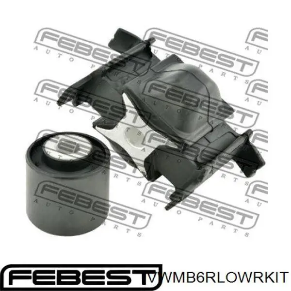 VWMB6RLOWRKIT Febest coxim (suporte traseiro de motor)