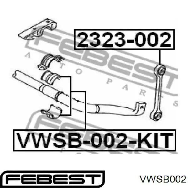 Втулка стабилизатора переднего VWSB002 Febest