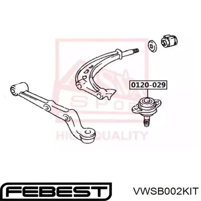 Втулка стабилизатора переднего VWSB002KIT Febest