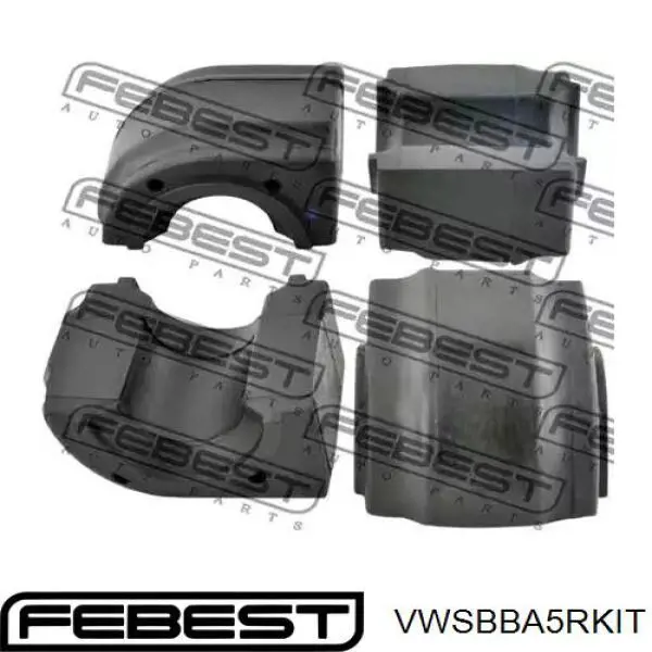 VWSBBA5RKIT Febest bucha de estabilizador traseiro