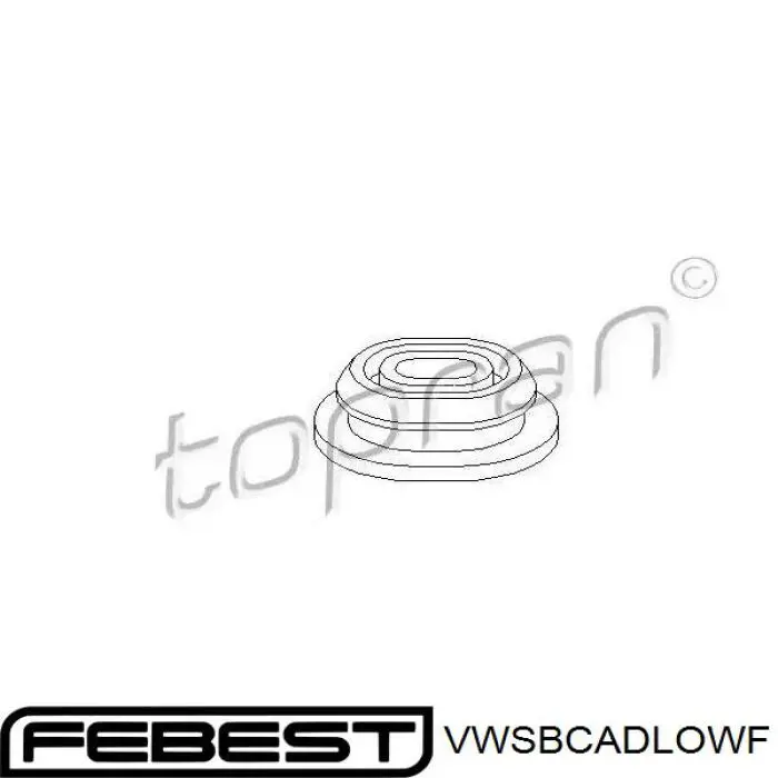 Купить VWSBCADLOWF Febest Кронштейн радиатора нижний