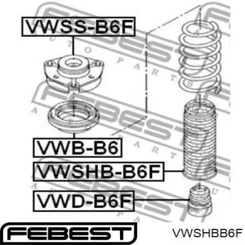 Купить VWSHBB6F Febest Пыльник амортизатора