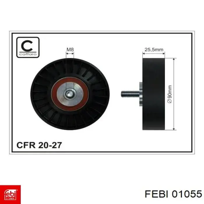 Ремкомплект шкворня поворотного кулака Febi 01055 цена, от 36.33 USD
