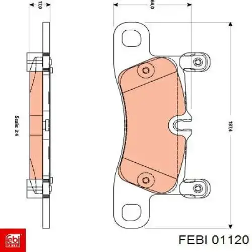 Купить 01120 Febi Шкворень поворотного кулака