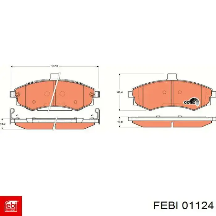 Шкворень поворотного кулака Febi 01124