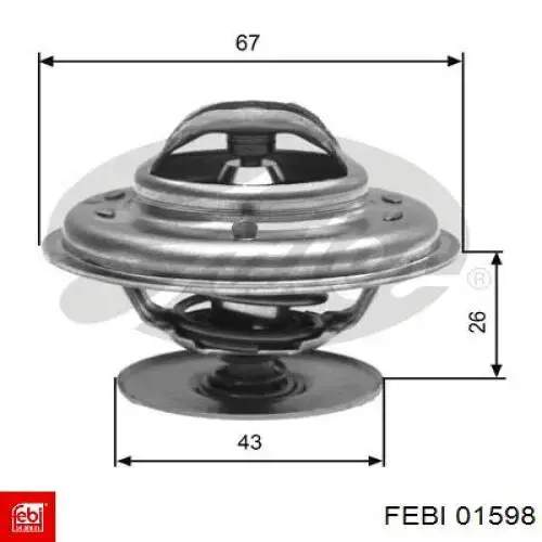Термостат в корпусе Febi 01598 цена, от 7.76 USD