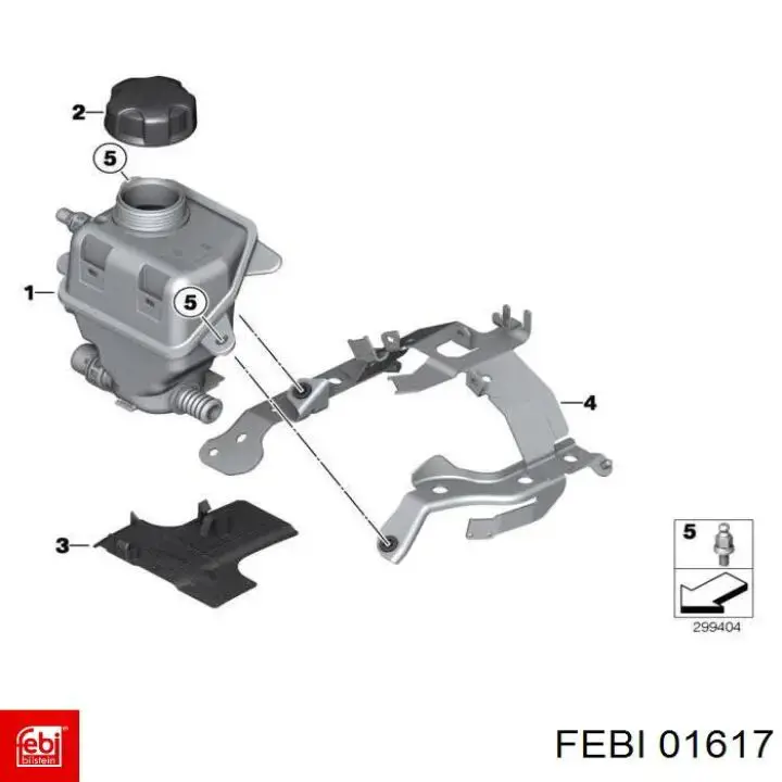 Купить 01617 Febi Крышка радиатора