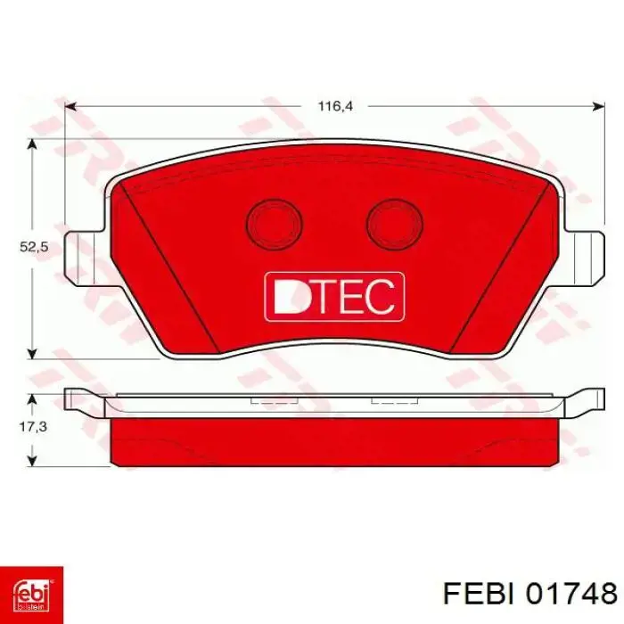 Задний трос ручника Febi 01748 цена, от 14.44 USD
