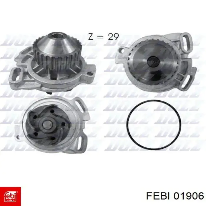 Помпа охлаждения Febi 01906 цена, от 31.72 USD