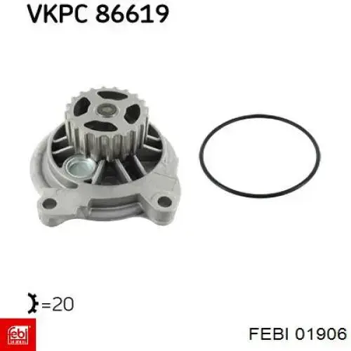 Купить 01906 Febi Насос охлаждения