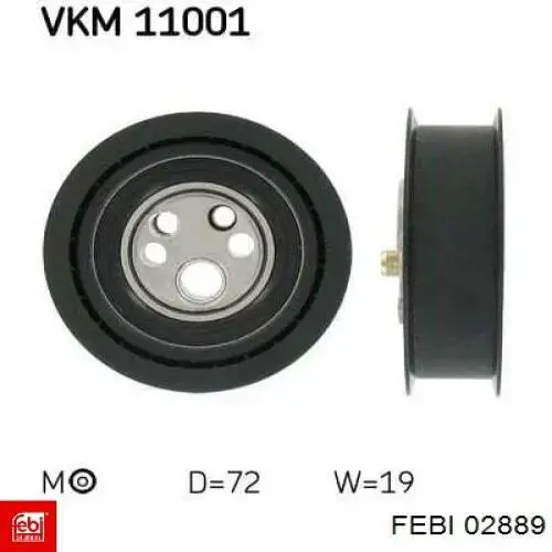 Ролик ГРМ 02889 Febi