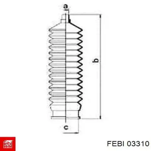 Купить 03310 Febi Чехол рулевого механизма