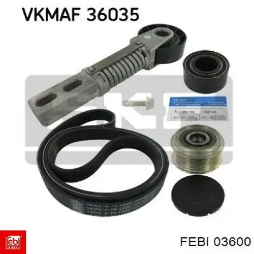 Натяжной ролик Febi 03600 цена, от 24.21 USD