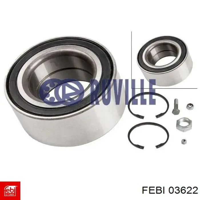 Подшипник ступицы пер/зад Febi 03622 цена, от 15.75 USD