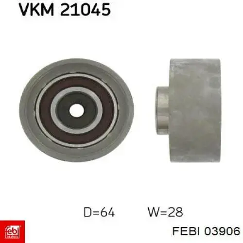 Ролик ремня ГРМ, паразитный Febi 3906
