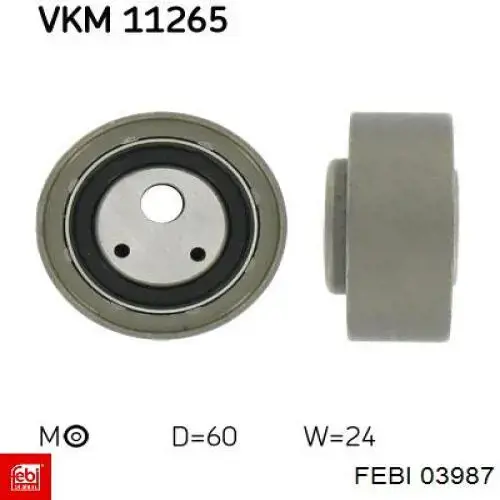 Ролик натяжителя ремня ТНВД Febi 03987 цена, от 30.97 USD