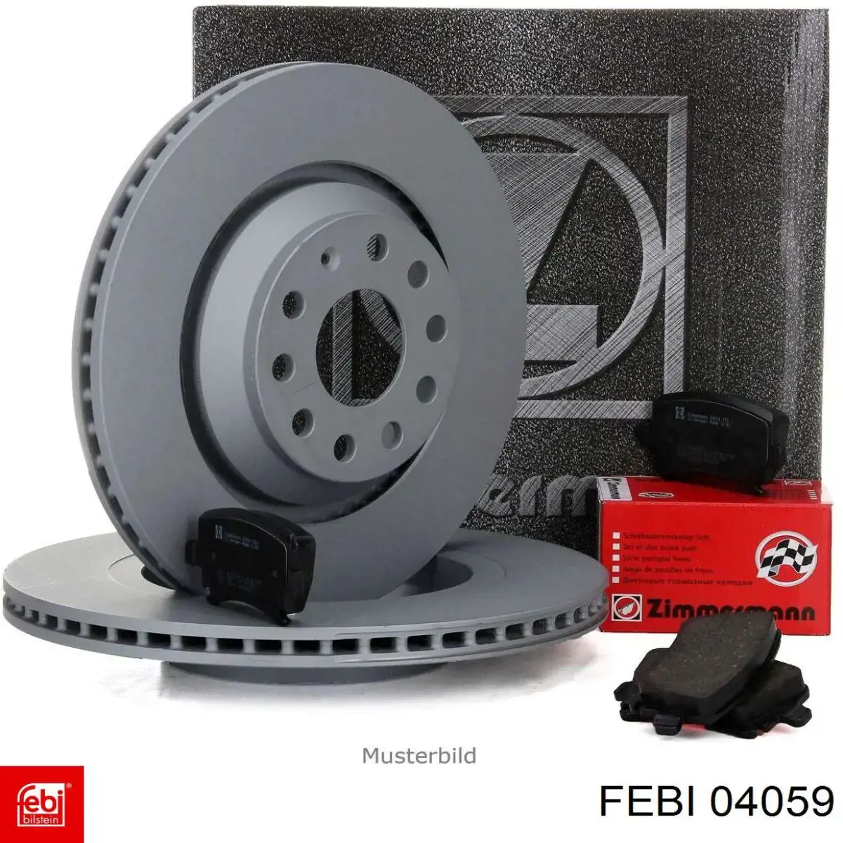 Передние тормозные диски 04059 Febi