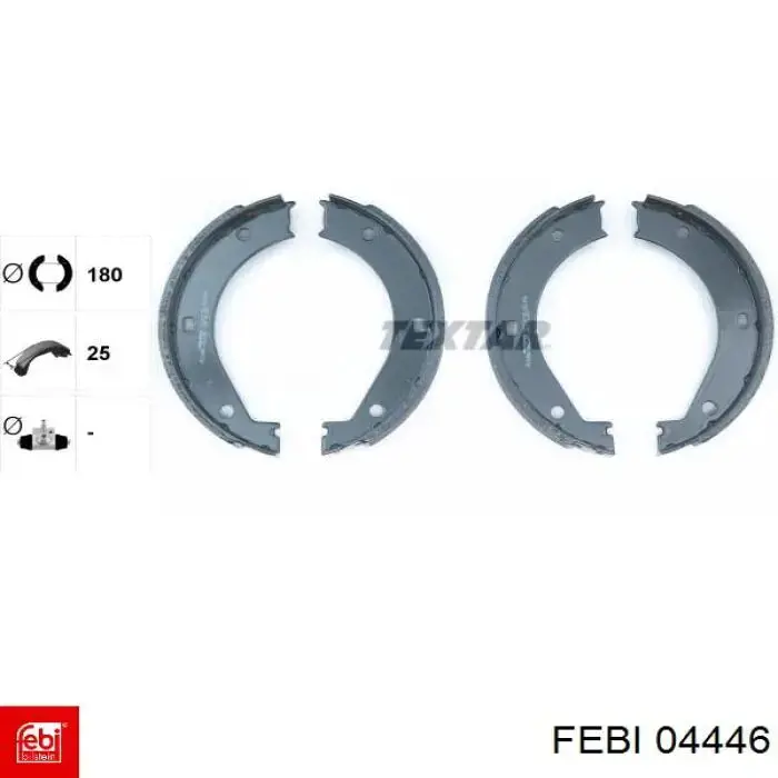 Тормозные колодки стояночного тормоза Febi 04446 цена, от 15.19 USD