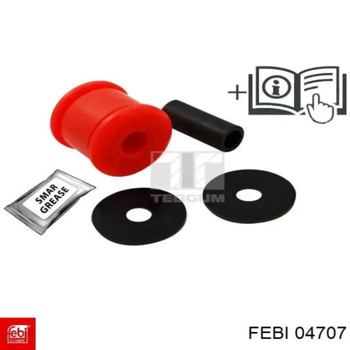 Подушка крепления глушителя Febi 04707 цена, от 0.83 USD