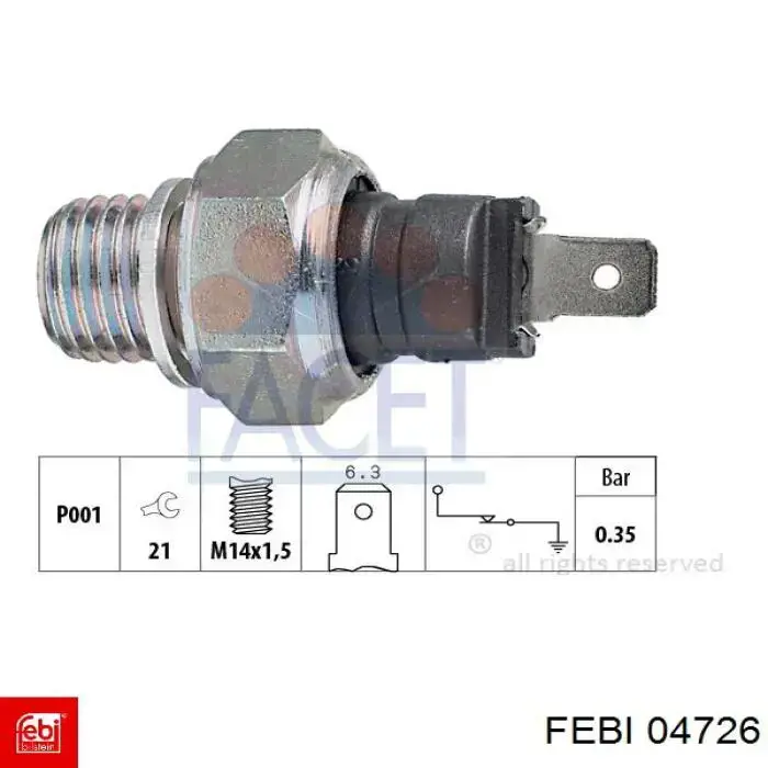 Манометры (указатель давления масла) Febi 04726 цена, от 2.96 USD