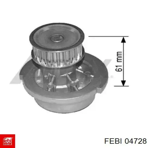 Помпа охлаждения Febi 04728 цена, от 24.93 USD