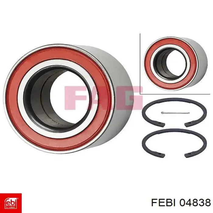 Комплект подшипника ступицы колеса Febi 04838 цена, от 19.73 USD