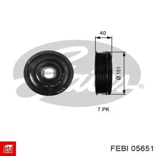 05651 Febi Опора КПП