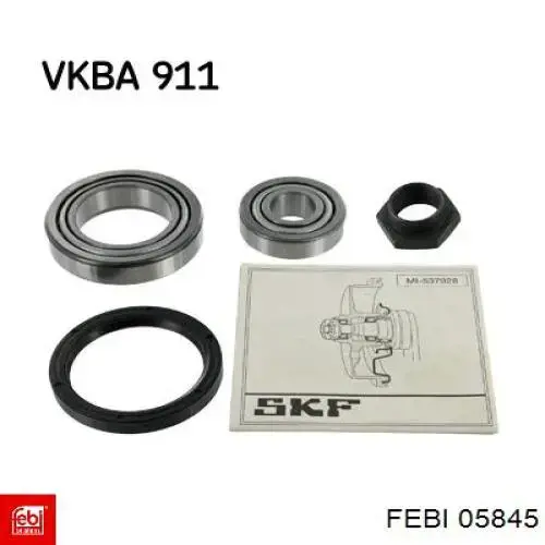 Комплект подшипника ступицы колеса Febi 05845 цена, от 16.16 USD