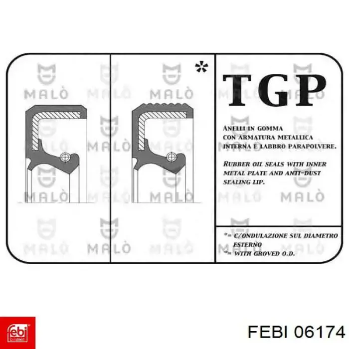 018710507B Mazda Сальник двигателя, распредвала