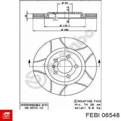Передний тормозной диск Febi 06548