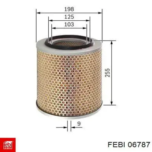 Элемент воздушного фильтра Febi 06787 цена, от 18.16 USD
