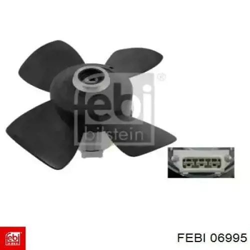 06995 Febi электровентилятор охлаждения в сборе (мотор+крыльчатка)