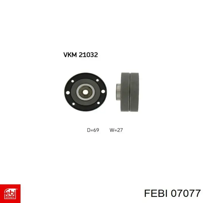 Купить 07077 Febi Ведуший ролик ГРМ