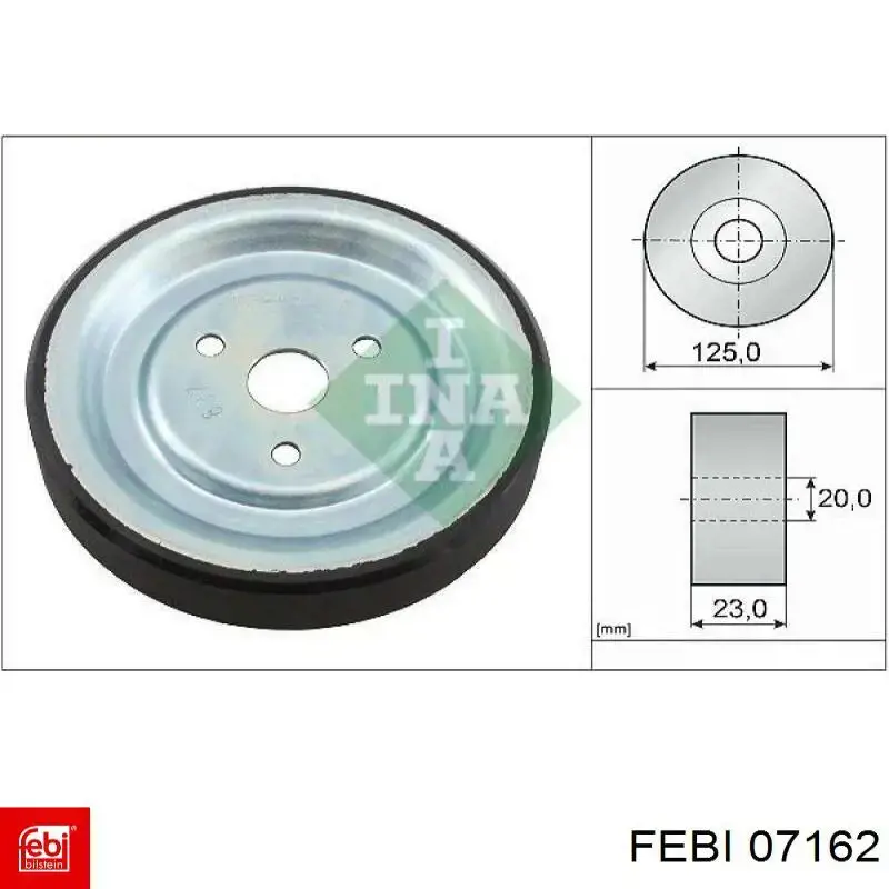 Купить 07162 Febi Натяжной ролик