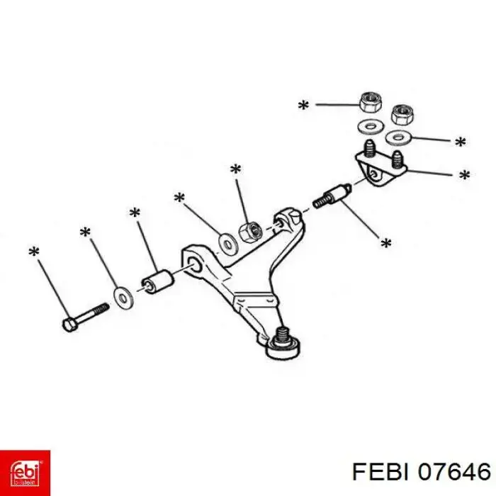 Ремкомплект тормозных колодок Febi 07646 цена, от 10.61 USD