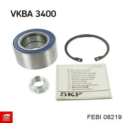 Подшипники задней ступицы Febi 08219 цена, от 20.81 USD