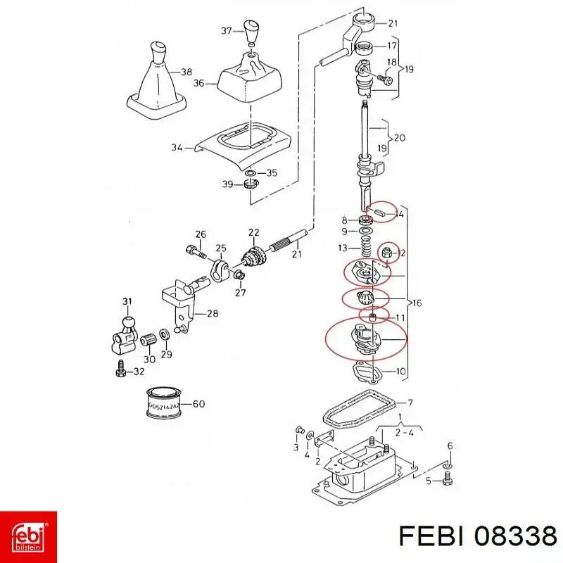 08338 Febi Ремкомплект рычага