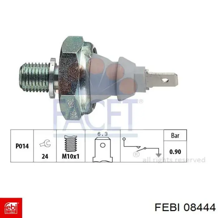Датчик давления масла двигателя Febi 08444