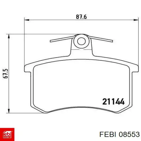 Передние тормозные диски 08553 Febi