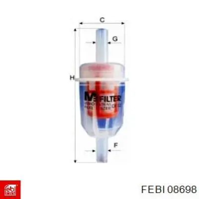 Фильтр тонкой очистки топлива Febi 08698 цена, от 1.83 USD