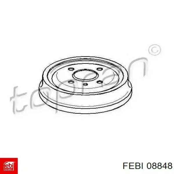 Купить 08848 Febi Тормозной барабан