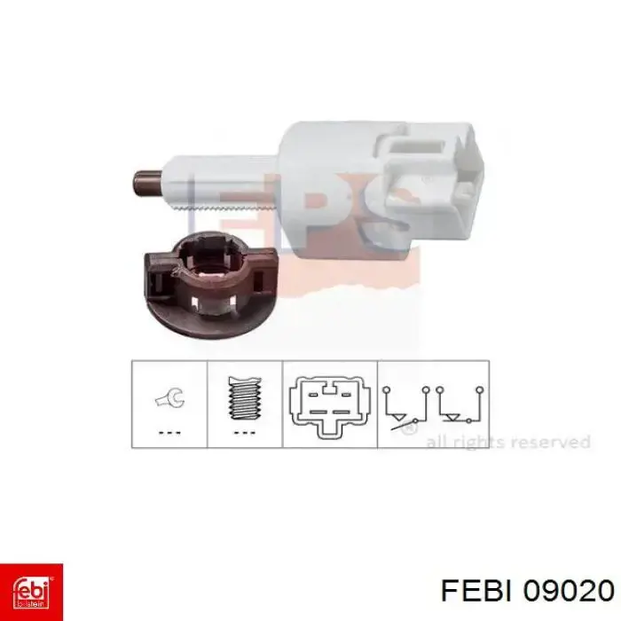 Опора стойки амортизатора переднего Febi 09020 цена, от 16.06 USD
