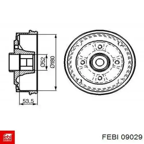 Тормозной барабан 09029 Febi